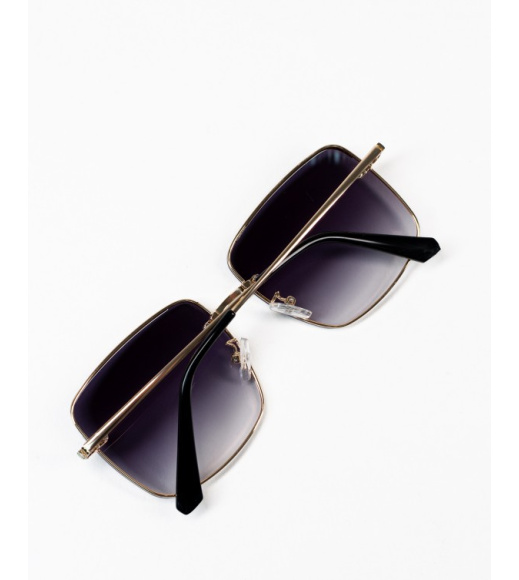 Черно-золотые солнцезащитные очки с градиентом