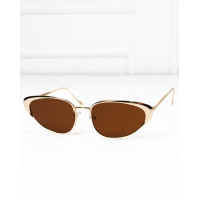 Коричнево-золотые футуристические очки