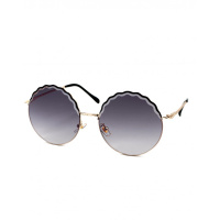 Темно-серые круглые очки с градиентом