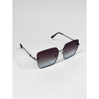 Темно-синие квадратные очки в стиле оверсайз