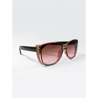 Коричневые солнцезащитные очки с блестящей вставкой