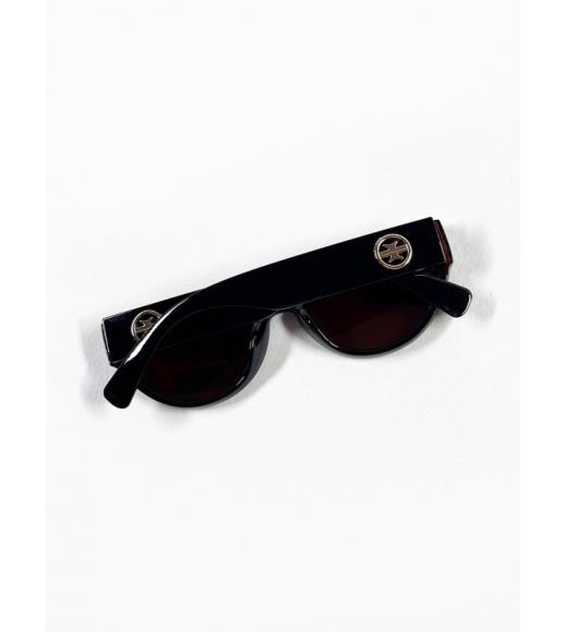 Темно-коричневые очки кошачий глаз