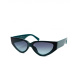 Черно-бирюзовые узкие солнцезащитные очки