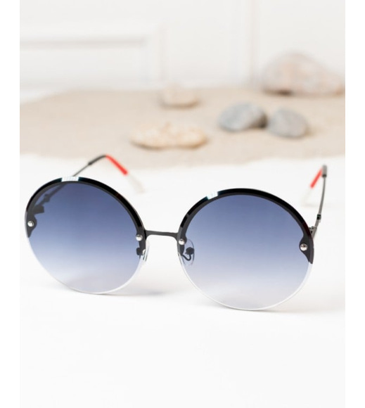 Черные круглые солнцезащитные очки