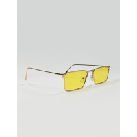 Прямоугольные очки с желтыми линзами