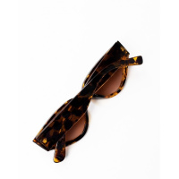 Леопардові сонцезахисні окуляри з вузькою оправою