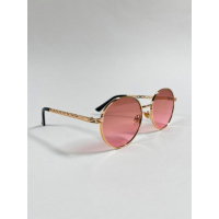 Круглые солнцезащитные очки с коричневым градиентом