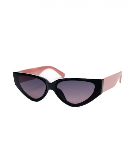 Черно-розовые узкие солнцезащитные очки