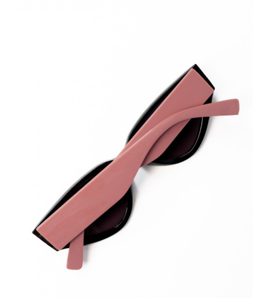 Чорно-рожеві вузькі сонцезахисні окуляри