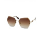 Безоправные солнцезащитные очки коричневого цвета