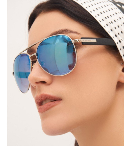 Солнцезащитные очки авиаторы с синими стеклами
