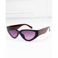 Черно-бордовые узкие солнцезащитные очки