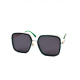 Черно-зеленые солнцезащитные очки в ретро стиле