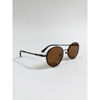 Коричневые очки с металлической оправой