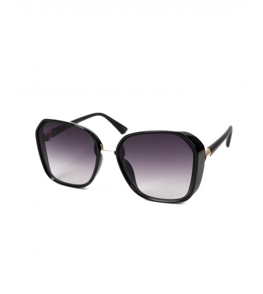 Черные солнцезащитные очки с геометрической оправой