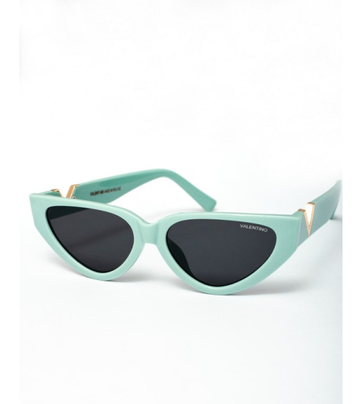 Мятные футуристические солнцезащитные очки