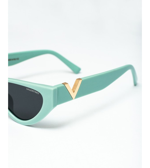Мятные футуристические солнцезащитные очки