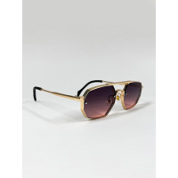 Коричневые солнцезащитные очки геометрической формы