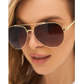Солнцезащитные очки авиаторы с коричневыми стеклами