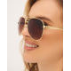 Солнцезащитные очки авиаторы с коричневыми стеклами