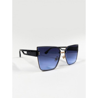 Темно-синие оверсайз очки с градиентом