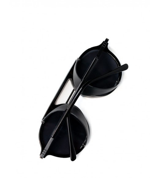 Черные круглые очки с вставками