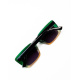Зелено-бежеві прямокутні сонцезахисні окуляри