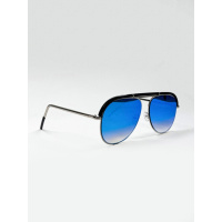 Голубые солнцезащитные очки с вставкой