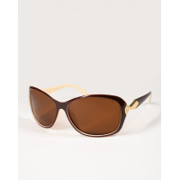 Коричнево-бежевые очки в ретро стиле