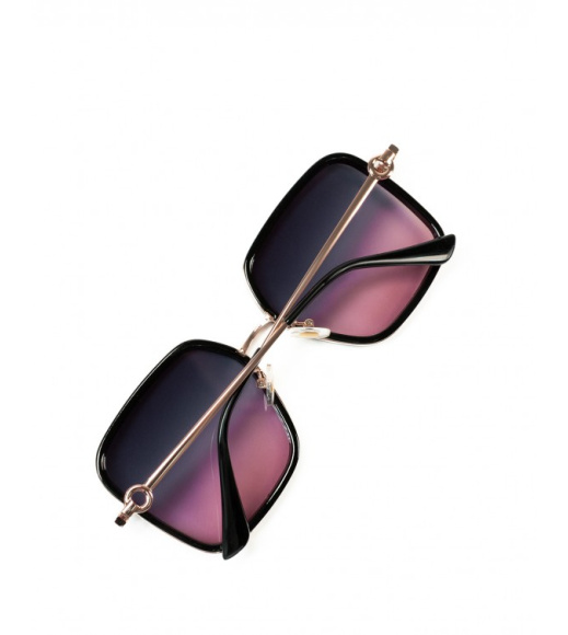 Сонцезахисні окуляри з чорно-рожевим градієнтом