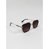Коричневые солнцезащитные очки с перемычкой