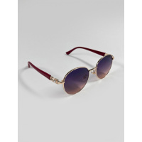 Солнцезащитные очки с градиентом и красными дужками