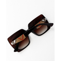 Темно-коричневые квадратные солнцезащитные очки