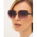 Безоправные очки с фиолетовыми линзами