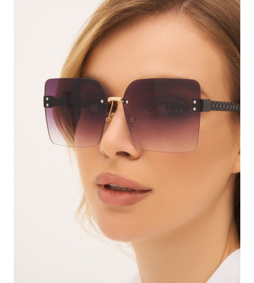 Безоправні окуляри з фіолетовими лінзами