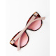 Леопардовые солнцезащитные очки с розовыми дужками