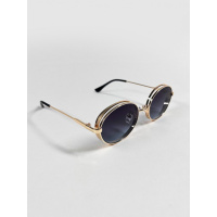 Золотые овальные очки с градиентом