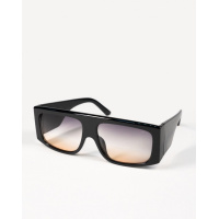 Черные молодежные очки со светлыми стеклами