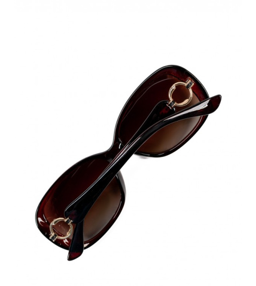 Темно-коричневі окуляри з овальною оправою
