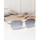 Серебряные прямоугольные солнцезащитные очки