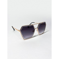 Темно-синие геометрические очки со стразами