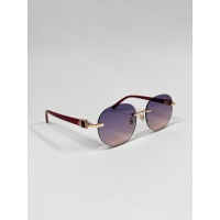 Красно-синие безоправные солнцезащитные очки