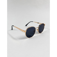 Черные солнцезащитные очки с золотой оправой
