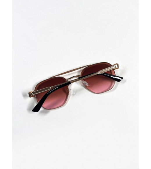 Коричневые солнцезащитные очки с перемычкой