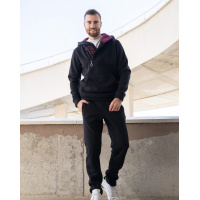 Черный утепленный костюм с короткой молнией