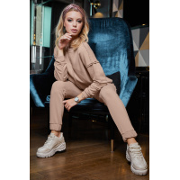 Кофейный женский спортивный костюм Seventeen 1626.4292