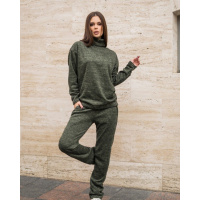 Спортивный костюм с хомутом цвета хаки из ангоры