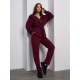 Темно-бордовый трикотажный костюм на кулиске