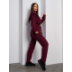 Темно-бордовый трикотажный костюм на кулиске