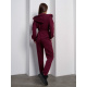 Темно-бордовый трикотажный костюм на кулиске